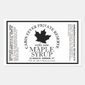 Rechthoekige mantel met voedingsfeiten rechthoekige sticker (Voorkant)