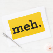 Rechthoekige "meh." Sticker. Blad van 4. Rechthoekige Sticker (Envelop)