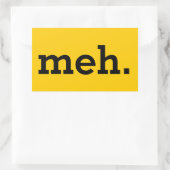 Rechthoekige "meh." Sticker. Blad van 4. Sticker (Tas)