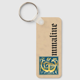Rechthoekige mythische creaties decoratief vermoge sleutelhanger