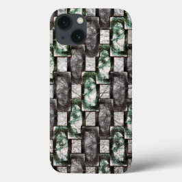 Rechthoekige pleisters, gekleurd, grijs groen Case-Mate iPhone case