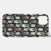 Rechthoekige pleisters, gekleurd, grijs groen Case-Mate iPhone case (Achterkant (horizontaal))