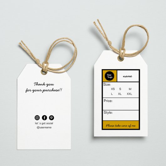 Rechthoekige rand Script kalligrafie hangen Labels Cadeaulabel