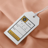 Rechthoekige rand Script kalligrafie hangen Labels Cadeaulabel