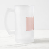 Rechthoekige roze roze goudpoeder matglas bierpul (Links)