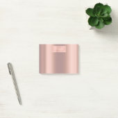 Rechthoekige roze roze goudpoeder Metallic Lux Post-it® Notes (Kantoor)