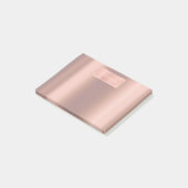 Rechthoekige roze roze goudpoeder Metallic Lux Post-it® Notes (Schuin)