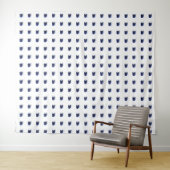 Rechthoekige saffierblauw wandkleed (In Situ (horizontaal))