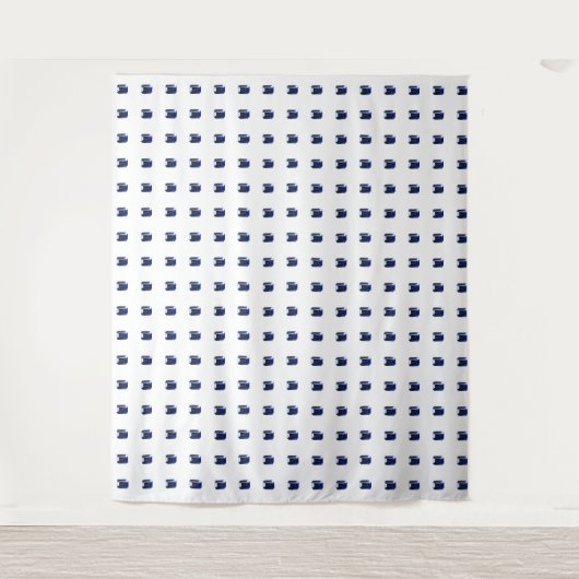 Rechthoekige saffierblauw wandkleed (Voorkant)