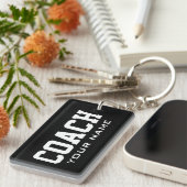 Rechthoekige sleutelhanger sporttrainer met aangep (Voorkant Rechts)