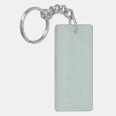 Rechthoekige sleutelhanger | Tweezijdig mint ontwe (Voorkant Links)