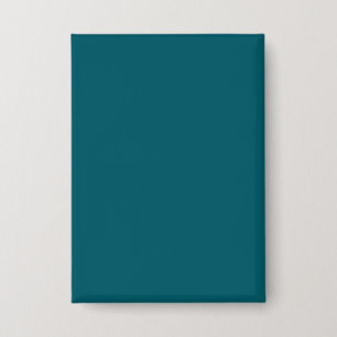 Rechthoekige speld badge set in effen turquoise button
