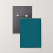 Rechthoekige speld badge set in effen turquoise button (Voorkant / Achterkant)