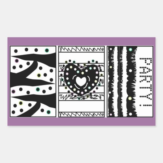 Rechthoekige sticker (Voorkant)