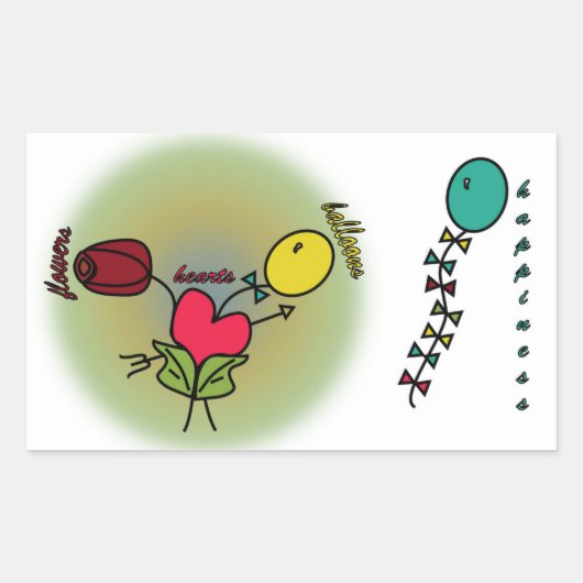 Rechthoekige sticker (Voorkant)