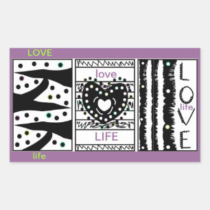 Rechthoekige sticker