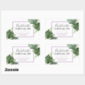 Rechthoekige sticker Bachelorette Survival Kit (Vel)