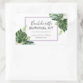 Rechthoekige sticker Bachelorette Survival Kit (Tas)