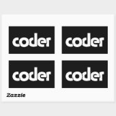 Rechthoekige Sticker coder (Vel)