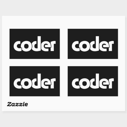 Rechthoekige Sticker coder (Vel)