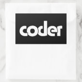 Rechthoekige Sticker coder (Tas)