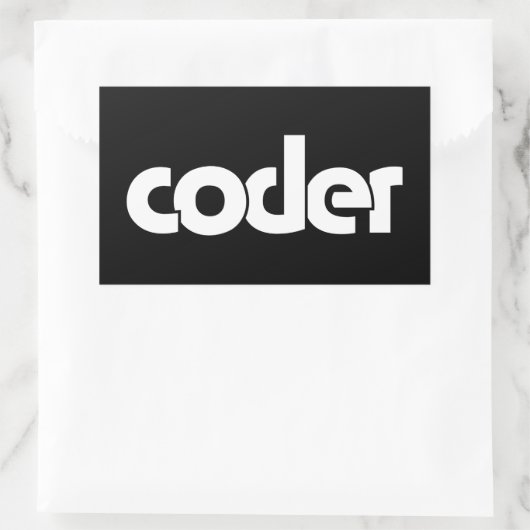 Rechthoekige Sticker coder (Tas)