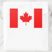 Rechthoekige sticker met Canadese vlag (Tas)