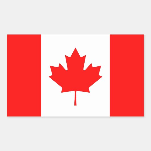 Rechthoekige sticker met Canadese vlag (Voorkant)