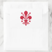 Rechthoekige sticker met de vlag van Florence (Tas)