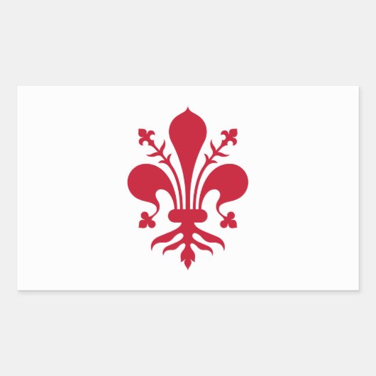 Rechthoekige sticker met de vlag van Florence (Voorkant)