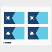 Rechthoekige sticker met de vlag van Minnesota, VS (Vel)