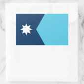 Rechthoekige sticker met de vlag van Minnesota, VS (Tas)