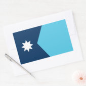 Rechthoekige sticker met de vlag van Minnesota, VS (Envelop)