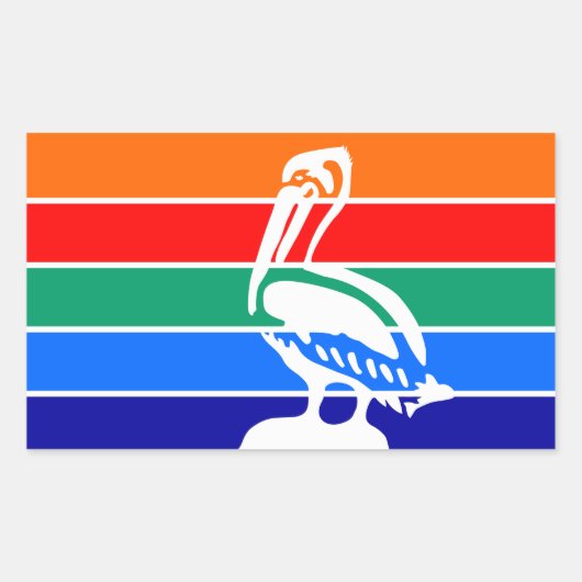 Rechthoekige sticker met de vlag van Sint-Petersbu (Voorkant)