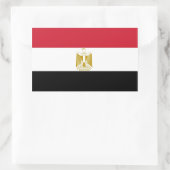 Rechthoekige sticker met Egyptische vlag (Tas)
