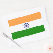 Rechthoekige sticker met Indiase vlag (Envelop)