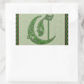 Rechthoekige sticker met letter C (Tas)