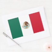 Rechthoekige sticker met Mexicaanse vlag (Envelop)
