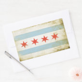 Rechthoekige Sticker met uitzichtloze vlag P (Envelop)