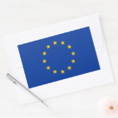 Rechthoekige sticker met Unievlag (Envelop)