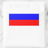 Rechthoekige sticker met vlag Rusland (Tas)