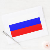 Rechthoekige sticker met vlag Rusland (Envelop)