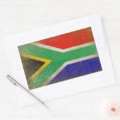 Rechthoekige Sticker met vlag uit Zuid-Afrika (Envelop)
