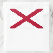 Rechthoekige sticker met vlag van Alabama, V.S.A. (Tas)