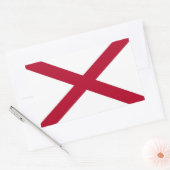 Rechthoekige sticker met vlag van Alabama, V.S.A. (Envelop)