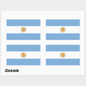 Rechthoekige sticker met vlag van Argentinië (Vel)