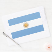 Rechthoekige sticker met vlag van Argentinië (Envelop)