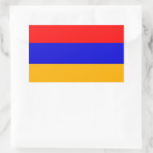 Rechthoekige sticker met vlag van Armenië (Tas)