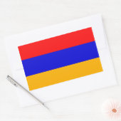 Rechthoekige sticker met vlag van Armenië (Envelop)