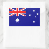 Rechthoekige sticker met vlag van Australië (Tas)